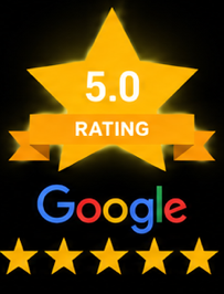 Google 5.0 star rating badge